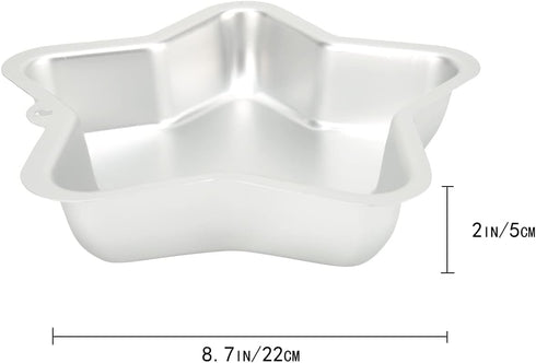 8 Inch Star Shaped Cake Pan Five-pointed Aluminum Nonstick Cake Decorating Mould Birthday/Wedding/Anniversary/Party Cake Baking Pans Tins Bakeware...