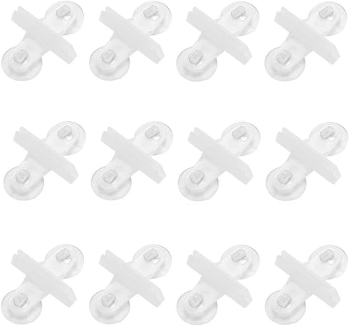 Aquarium Fish Tank Breeding Separator Glass Suction Cup Divider Sheet Holder Clip 12Pcs Clear...