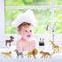 Animal Figurines Toys, 52 Pcs Small Mini Realistic Safari Zoo Plastic Animals Figures Learning Educational Toy Set for Kids Toddlers Jungle Wild F...