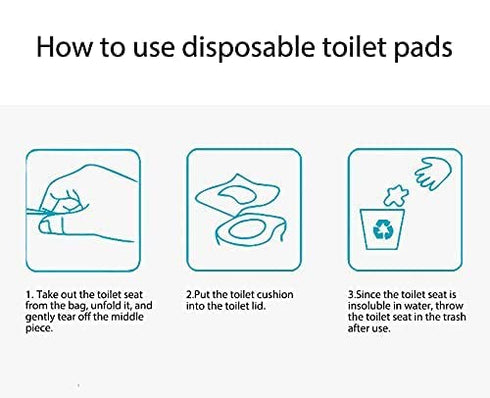 NEAGLORY 100 Pack Disposable Plastic Toilet Seat Cover Waterproof and Non Slip Individually Wrapped, for Travel, Toilet Seat Protectors for Toddle...
