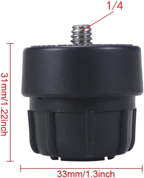 2 Pack 1/4 Screw to 17mm Ball Mount Base Mount Stand Interface Socket Joint for Tripod DV Camera Car Monitor GPS Phone Holder Clip Ring Light Hose...