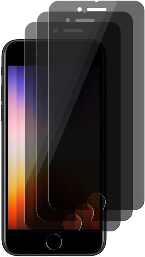 3 Pack Privacy Screen Protector For iPhone SE 2022 (3rd Generation) / iPhone SE 2020 (2nd Generation) / iPhone 8 / iPhone 7 (4.7") Anti Spy Privat...
