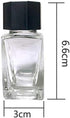 2 Pcs 20ml Clear Glass Jars Empty Refillable Ink Vials Containers with Black ABS Plastic Caps for Ink Liquid...