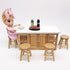 Miniature Counter Stool Dollhouse Furniture 2 PCS/Pack Wood Chair for Crafts Desktop Decor High Stool Mini Scene Ornament Model Round Bar Stool Hi...