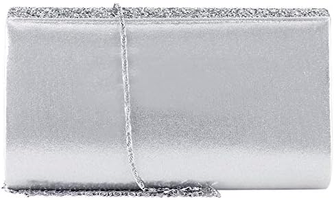 Queena Womens Shiny Glitter Evening Clutch Envelope Handbag Chain Purse for Wedding Party Prom Gift for Mom Wife Girlfriend...