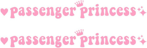 2 PCS Passenger Princess Sticker, Funny Car Rearview Mirror Window Bumper Decal Decoration, Cute Auto Mirror Vinyl Letter Decal Sticker for Women ...