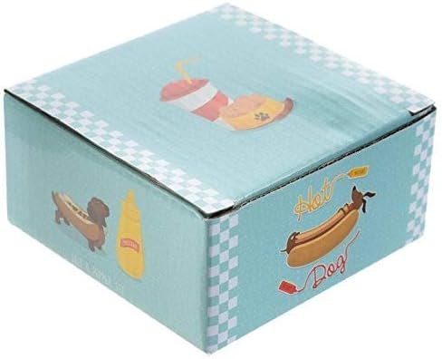 Sausage Dog in a Bun & Mustard Fast Food Ceramic Salt & Pepper Set...