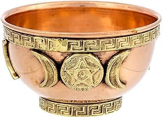 Triple Moon Copper Offering Bowl 3", Great for Altar use, Ritual use, Incense Burner, smudging Bowl, Decoration Bowl, offering Bowl - Xtrendy...