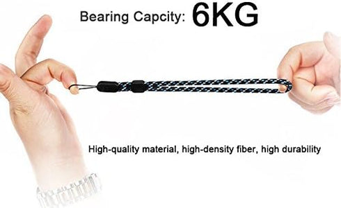 Adjustable Wrist Straps Hand Lanyard Compatible with iPhone Camera USB Flash Drives Key Chain and Other Portable Items Black Set of 2...