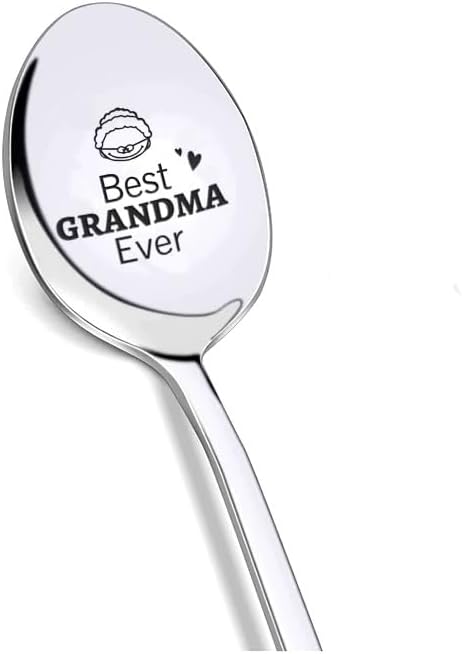 Gifts for Grandma from Granddaughter Grandson Best Grandma Ever Spoon for Grandma Grandmother Christmas Mothers Day Gift for Grandma Granny Coffee...