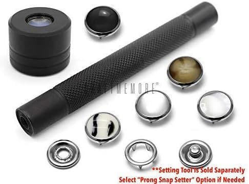 CRAFTMEMORE 20 Sets 10.5MM Cloudy White Pearl Snaps Fasteners Pearl-Like Button for Western Shirt Clothes Popper Studs (Cloudy White)...