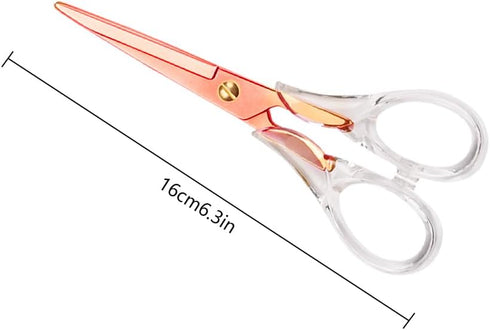 Scissors Rose-gold, Stainless Steel Blade with Acrylic Handle, All Purpose Scissor for Office, School, Home, Fabric Shears, Tijeras...