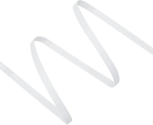 White Grosgrain Ribbon 1/4 Inch x 100 Yards Double Face Ribbon for Flower Bouquet Gift Wrapping Crafts Hair Wedding Decor...