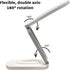 Foldable LED Table Desk Lamp, Adjustable Portable Reading Night Light - 3 Light Settings, Compact & Rechargable USB for Bedroom, Office, School (W...