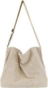 Women Large Corduroy Hobo Bag with Zipper Wide Strap Crossbody Bag Shoulder Bag Shopping Bag Purse Handbag...