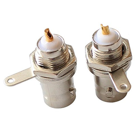 BNC Female Nut Bulkhead Panel Connector 20-Pack Solder Jack Adapters for Monitor Equipment RG58 RG59 RG6 RF Coaxial Cable Welding Machine...