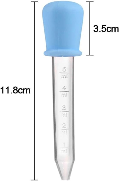 8Pcs 5ml Small Silicone Plastic Dropper Medicine Feeder Pipette Dropper Liquid Food Dropper Infant Utensils Experiment Supplies(Random Color)...