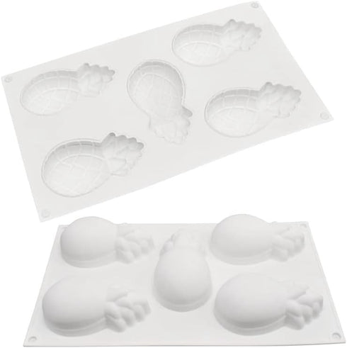 Silicone Mold Dessert Silicone Cake Mold For Baking Fondant Mould Fruit Shape Sugar Candy Jelly Bakeware Chocolates Mould (Pineapple G_11.68x6.84x...