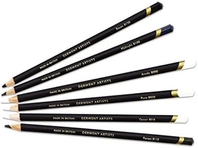 Derwent Artists Black & White Pencils, Set of 6 Art Pencils (2302342)...