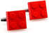 Building Block Red Pair Cufflinks in a Presentation Gift Box & Polishing Cloth...