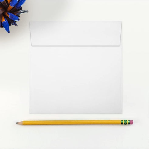 LUXPaper Square Invitation Envelopes | Peel & Press | 5 1/2" x 5 1/2" | Bright White | 80lb. Text | 50 Qty...