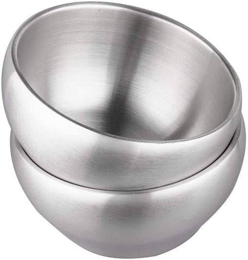 IMEEA Ice Cream Bowl Insulated Bowl 15oz Double Wall Soup Bowl SUS304 Stainless Steel Cereal Bowl, Set of 2...