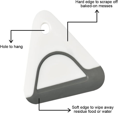 windson 4 Pack Mini Pot and Pan Dish Scraper - 2 Flex Dish Squeegee and 2 Sink Squeegee with Countertop Brush, Water Wiper for Kitchen,Bathroom,Mi...