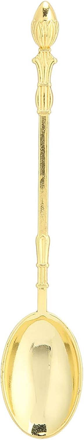 Coffee Spoon Set, 6pcs Stainless Steel Mini Dessert Teaspoons Flatware Creative Espresso Tableware with Swan Base Holder Organizer Household Decor...