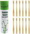 Boar Bristles Natural Bamboo Toothbrush Eco-Friendly Biodegradable Zero Waste Pack of 12...