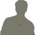 Natural Wood Beads Necklace for Men Women Wooden Chain Unisex Chunky Bead Necklaces...