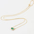S925 1.2ct Lab-created Emerald Pendant Necklace for Women 18K Gold Plated Sterling Silver Solitaire Birthstone Necklace for Women...