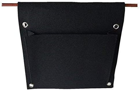 Cloth 2 Pocket Saddlebag Hanging Vertical Garden Fence Bag Planter Pocket for Yard and Garden Home Decoration-Hangs flowers on both sides of The f...