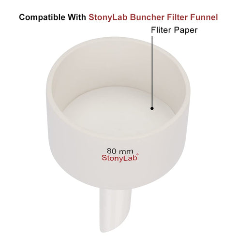 stonylab Quantitative Filter Paper Circles, 100 Pack Fast Speed Cellulose Filter Paper 25 Microns Particle Retention, 74 mm Diameter...