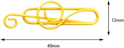 Music Paper Clips 6 Colors, 100 Pcs Cute Paper Clips Funny Creative Music Coloured Plastic Alloy Office Stationery for Documents Book Memo Paper...