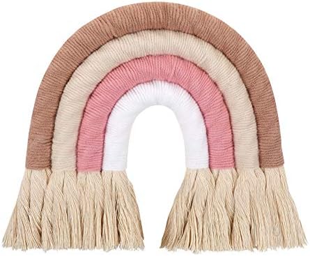 ZWA Rainbow Wall Hanging, Handmade Macrame Wall Art Decor for Nursery Kids Room Home...