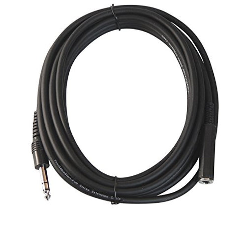 15 Foot 1/4 Inch Stereo Extension Cable Male/Female...