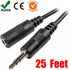 iMBAPrice® 25 Feet 3.5mm Male to Female Stereo Audio Cable for Phones, Headphones, Speakers, Tablets, PCs, MP3 Players and More...