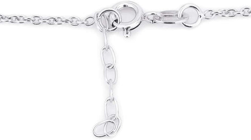 Sterling Silver Jewelry - Rhodium Plated 925 Stamp - Sea Shell Charm and Beads Anklet - Elegant Stylish Beautifully Designed for Women - 9" Long +...