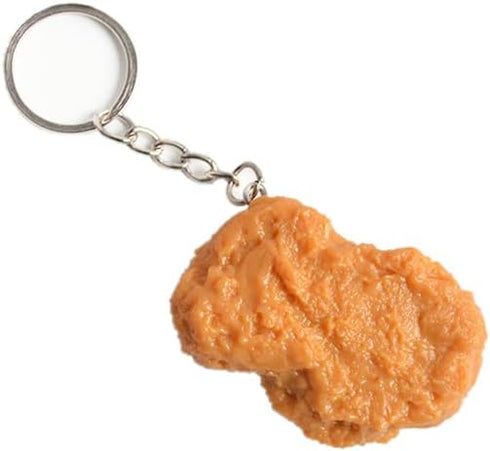 tenghong2021 Imitation Food Keychain French Fries Chicken Nuggets Wing Food Creative KeyRing Fun for Handbag Car...