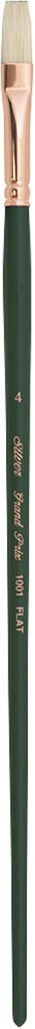 Silver Brush Limited 1001 Grand Prix Flat Brush for Oil Paintings, Size 4, Long Handle...