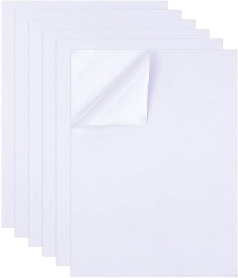 BENECREAT 18PCS A4 Size White Double Sided Tape Sheets 8.3x11.5 Strong Adhesive Tap Sheet (0.1mm) for Christmas Craft, Festival Decoration, Tumble...