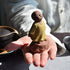 Kingzhuo Ceramic Little Cute Buddha Statue Monk Figurine Creative Baby Crafts Dolls Ornaments Gift Classic Delicate Ceramic Arts and Crafts Tea Ac...