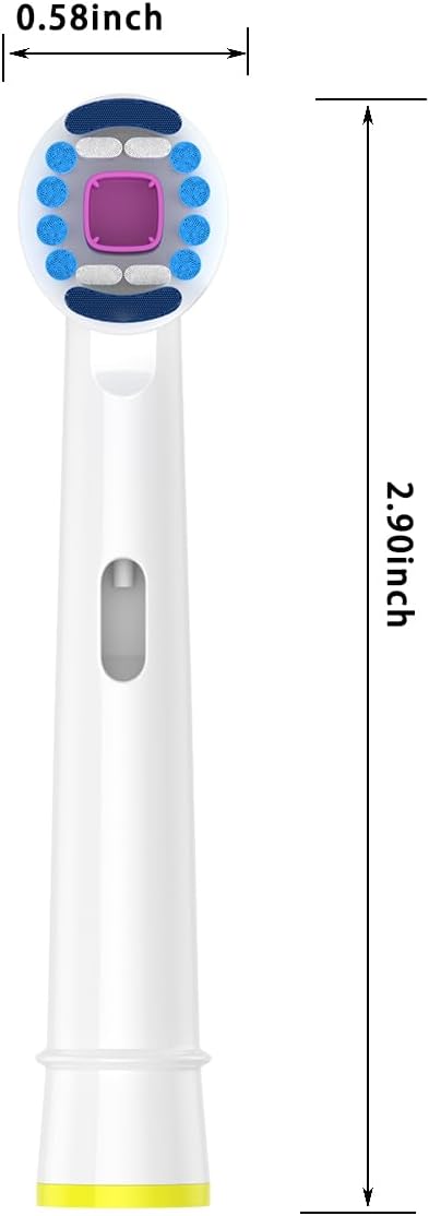 Replacement Toothbrush Heads Compatible with Oral B Braun, 4Pack 3D White Electric Toothbrush Heads Refill...