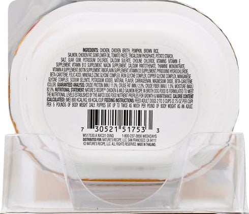 Nature's Recipe Chicken & Wild Salmon Recipe in Broth Wet Dog Food, 2.75 oz...