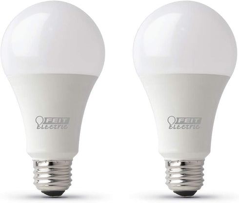 Feit Electric A19 100W Equivalent LED Light Bulbs, Dimmable, 5000k Daylight, 1600 Lumens, 22 Year Lifetime, E26 Base, CRI 90, UL Listed, Damp Rate...