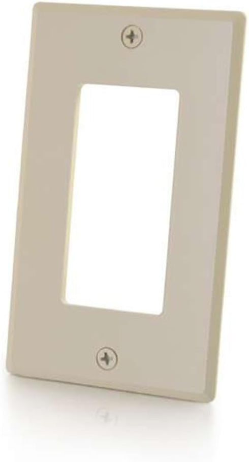 C2G/Cables To Go 41335 Single Gang Decorative Cutout Wall Plate - Ivory...