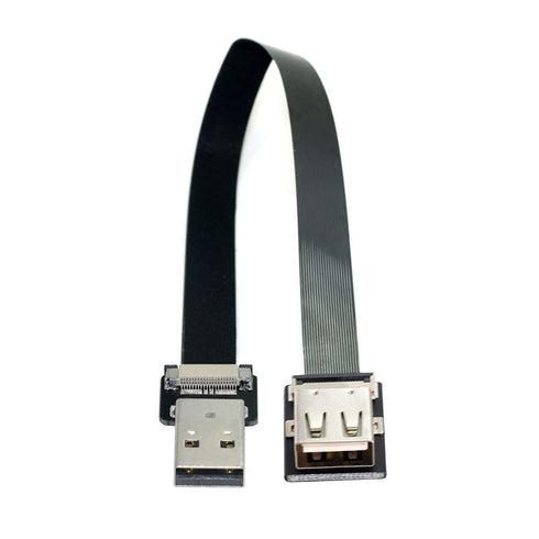 Xiwai 2.0M USB 2.0 Type-A Male to Female Extension Data Flat Slim FPC Cable for FPV & Disk & Scanner & Printer...