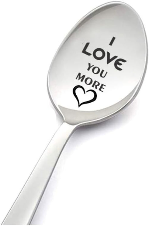 I Love You More Spoon Gifts for Him Her Anniversary Christmas Gift for Boyfriend Girlfriend Romantic Valentine's Day Gifts for Wife Husband Couple...
