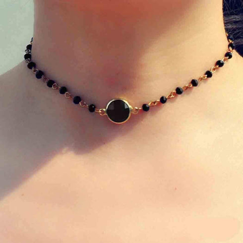 Olbye Rainbow Moonstone Necklace Choker Simple Necklace Personalize Everyday Necklace Jewelry for Women and Girls...