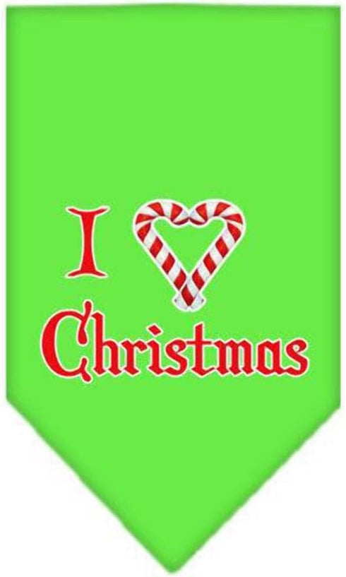 Mirage Pet Products Heart Christmas Screen Print Bandana for Pets, Small, Bright Pink...